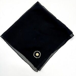 Vintage Black Pearl &‎ Crystal Scarf